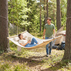 Outdoor Hammock 2-Person, with Pillow & Pad, 440 lbs Capacity, Cream White