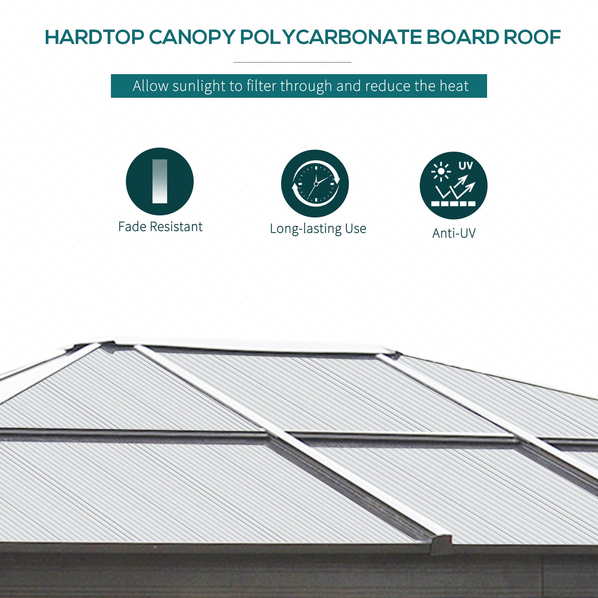 10' x 12' Hardtop Gazebo Canopy with Polycarbonate Roof, Aluminum Frame, Permanent Pavilion Outdoor Gazebo with Netting, for Patio, Garden, Backyard, Deck, Lawn, Black, Beige