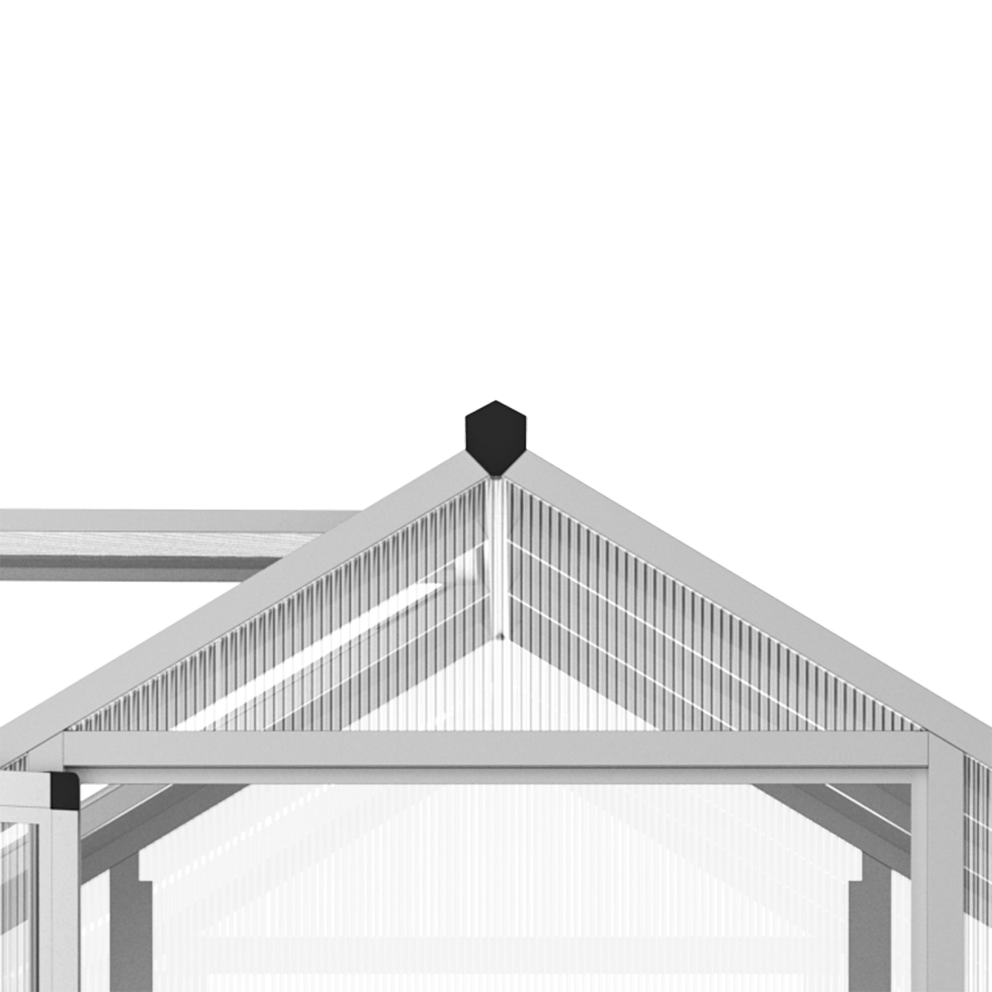 4' L x 6' W Walk-In Polycarbonate Greenhouse with Roof Vent,Greenhouse for Winter