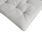 Lightweight Poly Chenille Floor Pillow Cushion with Tufted Detailing, Travel Wrap, Versatile Long Lounger for Relaxing, 74" L x 27" W x 3" H, Gray