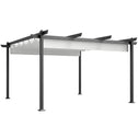 13' x 13' Aluminum Retractable Pergola Canopy, Outdoor Pergola for Garden, Patio, Backyard, Deck, White