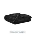 Reversible Down Alternative Blanket with Smart Temperature Regulating, Moisture Wicking, Ideal for All Seasons, 108" L x 90" W x 0.25" H, Black