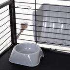 Rolling Metal Rabbit, Guinea Pig, or Small Animal Hutch Cage with Main House and Run