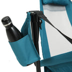 Set of 2 Hammock Camping Chair with Adjustable Back, Cup Holder, Carry Bag, Folding Portable Chairs with Pillow, 35" L x 38" W x 42" H, Blue