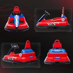 Bumper Car for Kids, 360° Rotation 6V Electric Ride On Bumper, Red