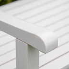 2-Seater Wooden Garden Bench, 4FT Outdoor Patio Loveseat with Unique X-Shape Back for Yard, Lawn, Porch, White
