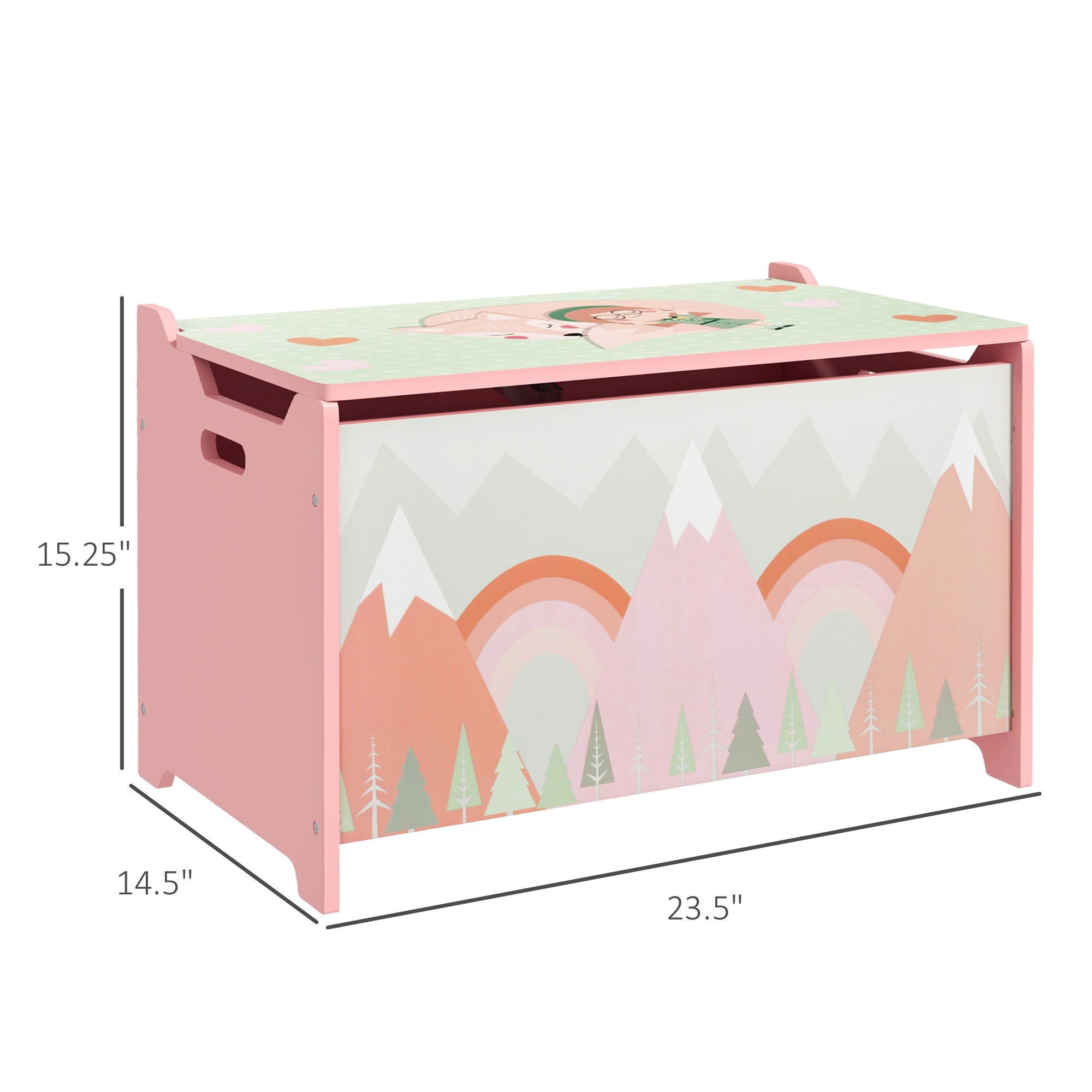 Storage Chest with Lid, Storage Box Organizer for Bedroom, Pink