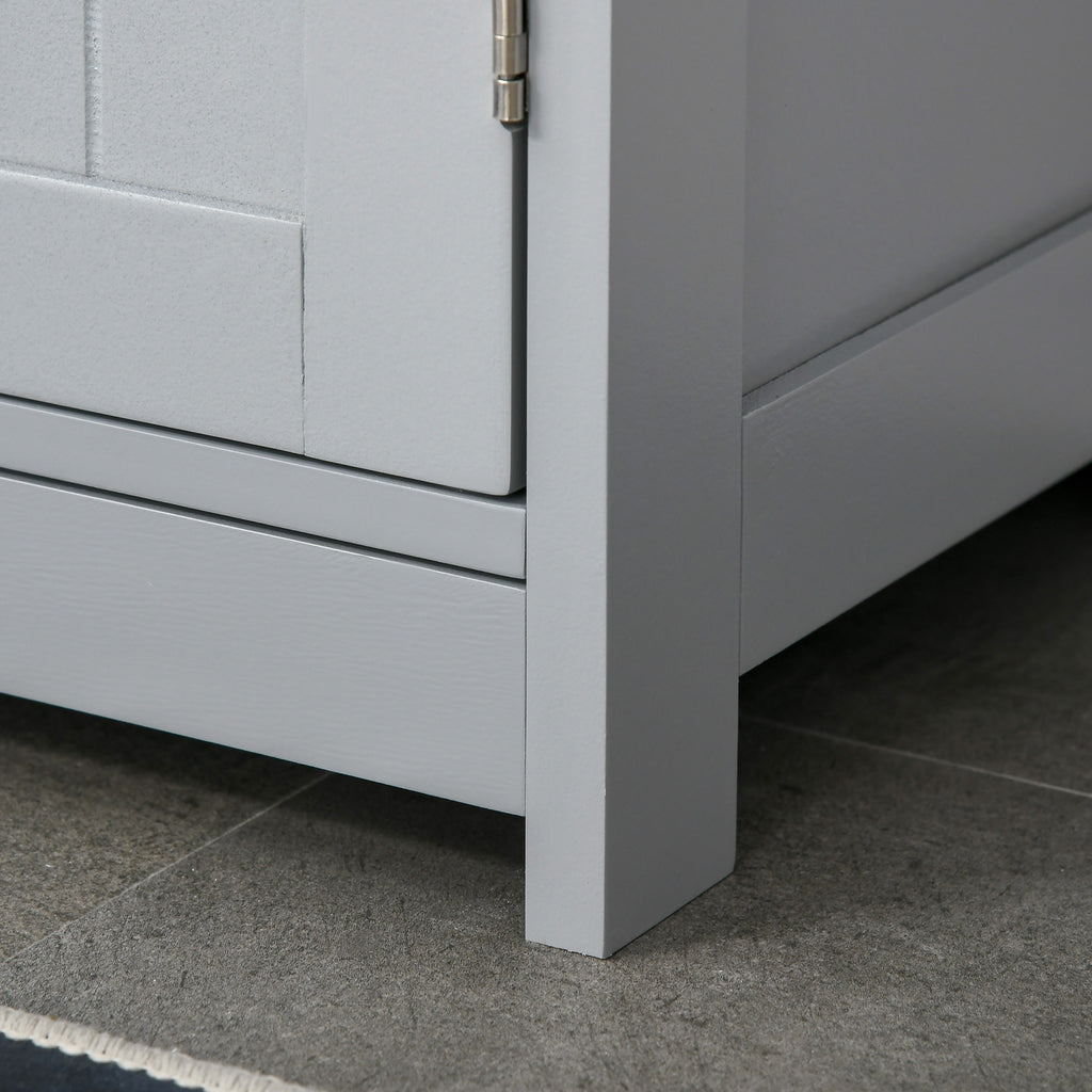 Bathroom Vanities, Bathroom Sink Cabinets with U-Shape Cut-Out and Adjustable Internal Shelf, Gray
