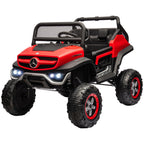 Licensed Unimog 12V Kids Ride on Truck with Remote Control, Battery Powered Electric Car with Spring Suspension, LED Light, Horn, Music, Red