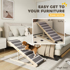 Dog Ramp for Couch, Foldable Pet Ramp for Small to Large Dog, 4 Adjustable Height from 16" to 23.5"