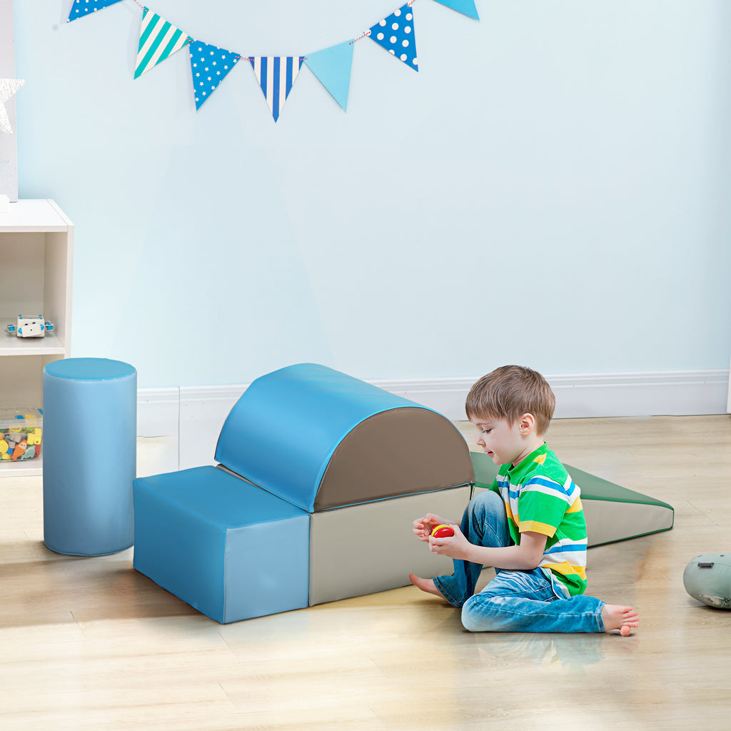 5 Piece Climb and Crawl Activity Play Set, Baby Soft Play Set, Foam Climbing Blocks for Toddlers, Kids Preschooler Indoor Play Equipment Contemporary