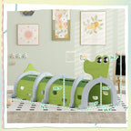 Crocodile Design Kids Play Tunnel for Kids to Crawl Through, 76" Long
