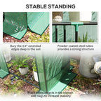 Lean-to Greenhouse with 3 Tier Shelves, Portable Greenhouse with PE Cover, 2 Roll-Up Doors, 56.7" x 18.9" x 59.8", Green