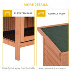 54" 2-Story Large Rabbit Hutch Bunny Cage Wooden Pet House Small Animal Habitat Lockable Doors, Tray, Roof, Orange