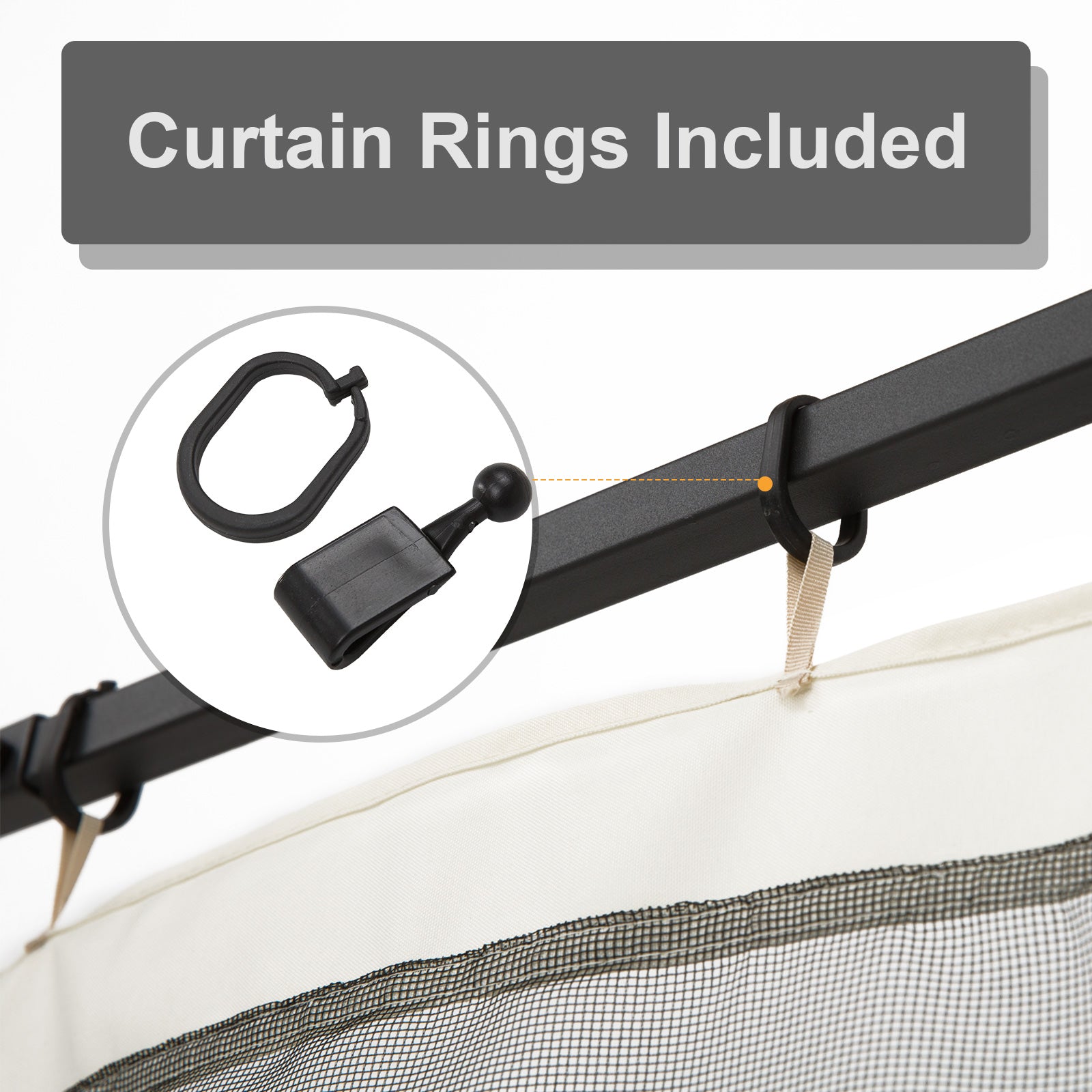 10x10 Replacement Mesh Sidewall Netting for Gazebos and Canopy Tents with Zippers, Black