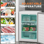 Upright Freezer, 3 Cu Ft Small Freezer with Reversible Single Door, Adjustable Thermostat for Home, Apartment, White