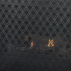 Modern Single Panel Iron Fireplace Screen with Durable Iron Frame, Rustproof Solid Free Standing Fire, 39.5" L x 11.25" W x 35" H, Black