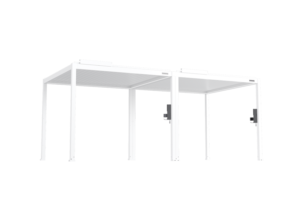 POWER+ Gen 2 Motorized Pergola — Louvered Motorized Roof, 10'L x 20'W, White, 6063-T5 Aluminum