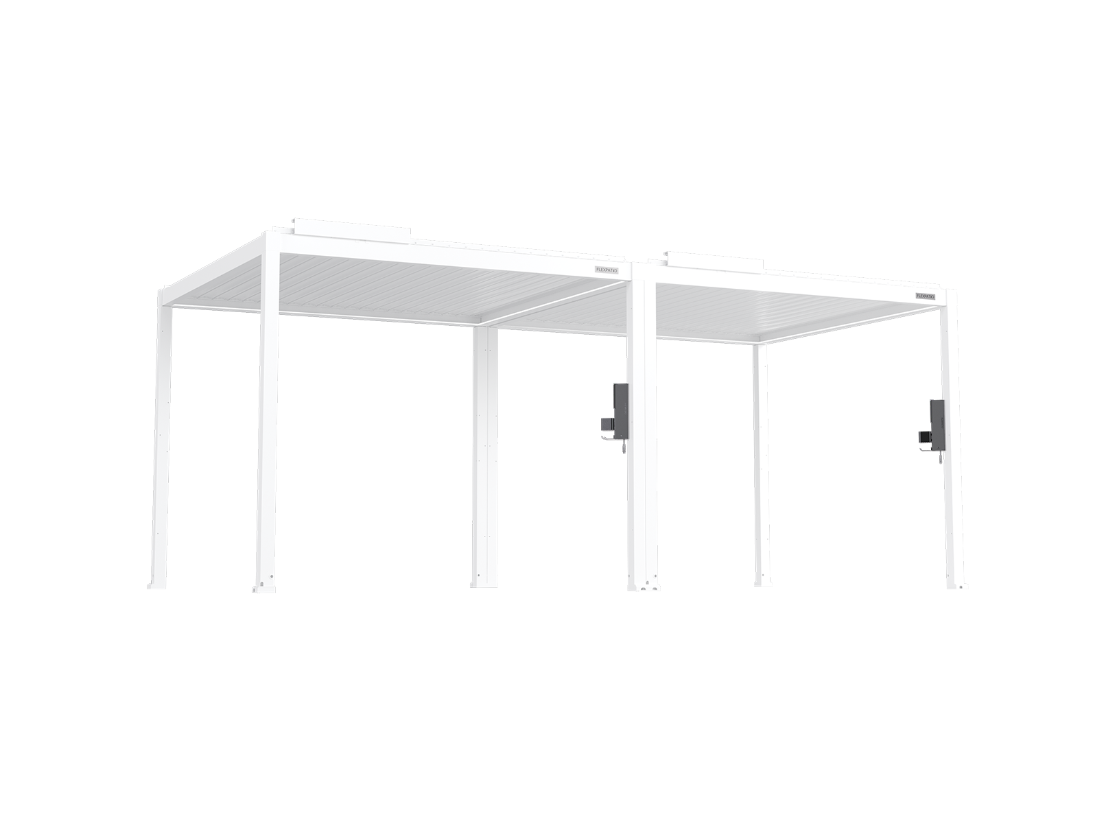 POWER+ Gen 2 Motorized Pergola — Louvered Motorized Roof, 10'L x 20'W, White, 6063-T5 Aluminum