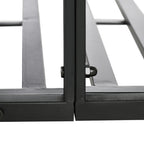 6' Metal Arch Backyard Garden Bridge, Safety Siderails, Arc Footbridge for Backyard Creek, Stream, Pond