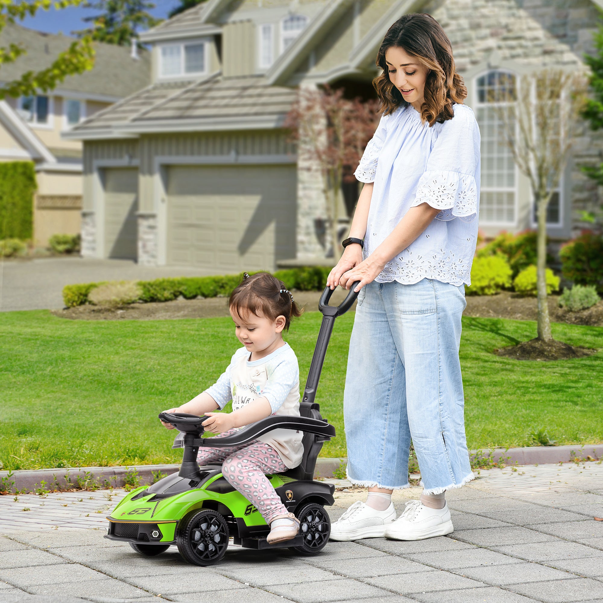 Toddler Push Car, Stroller Walking Car Age for 1-3, Green