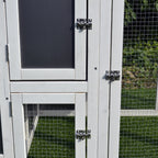 63" Chicken Coop Wooden Chicken House Rabbit Hutch Poultry Cage Hen Pen Backyard PC Roof with Run Box