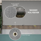10' x 20' Wall-Mounted Outdoor Pergola Canopy, Metal Patio Canopy with Drainage Holes for Backyard Garden, Dark Gray