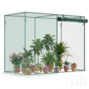 6 x 3ft Crop Cages for Garden, Plant Protectors from Animals, Two Zippered Doors, Storage Bag, 6 Ground Stakes, Green