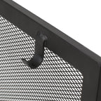 Iron Folding Fireplace Screen with Doors and 4-Piece Tool Set, Matte Finish, 50.5" x 5.5" x 32", Matte Black