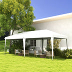 10' x 19.2' Outdoor Gazebo Pop Up Canopy Party Tent with Carrying Bag, White