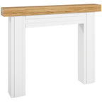 Modern Fireplace Mantel, Freestanding Fireplace Surround with Leg for Electric Fireplaces, 51.2" W x 40.6" H, Natural Wood