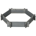39" x 36" Screwless Raised Garden Bed, Hexagon Planter Box for Outdoor Plants, Vegetables, Flowers, Herbs, Gray
