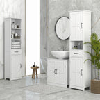 Bathroom Sink Cabinet, Pedestal Sink Cabinet with Adjustable Shelf, White