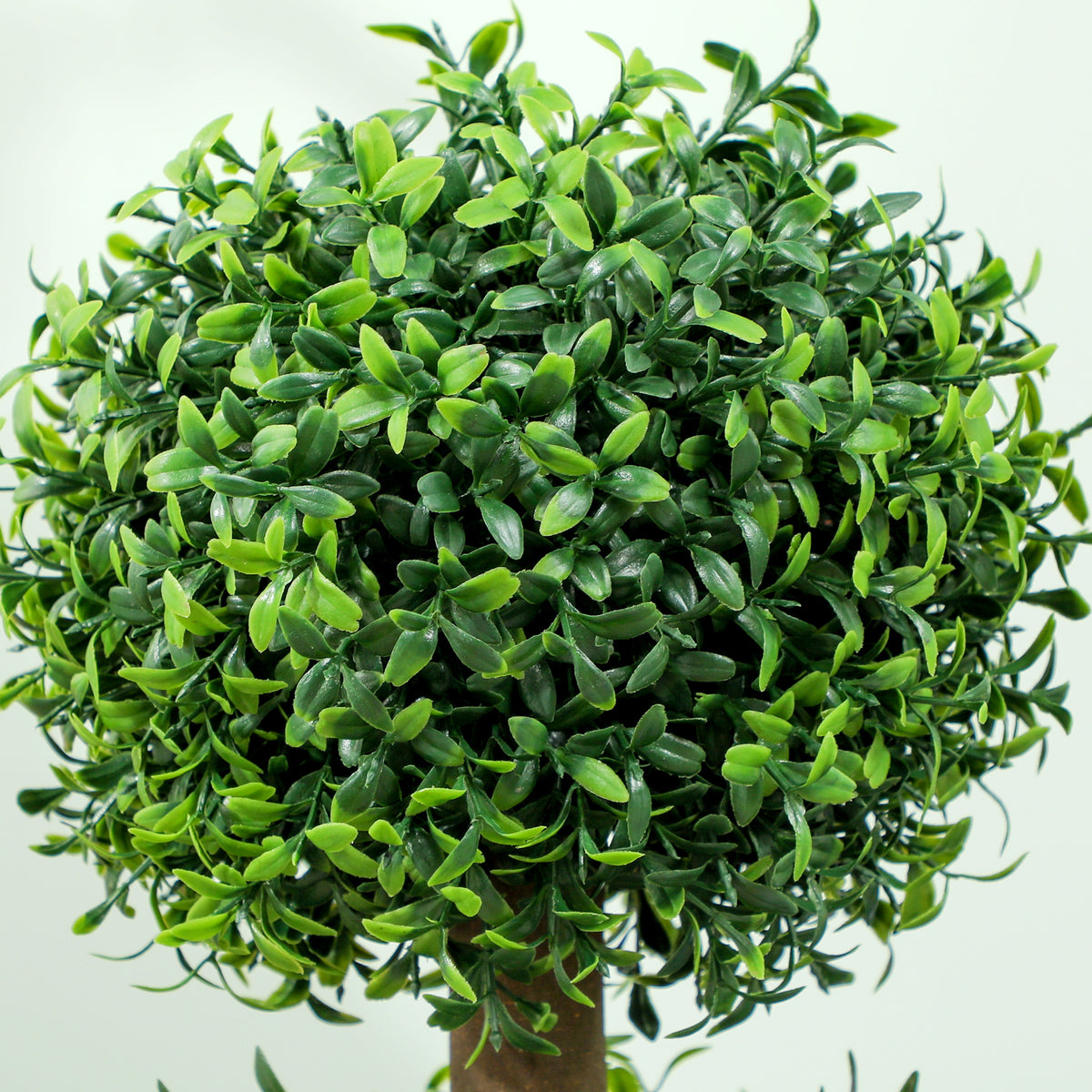 Set of 2 Artificial Ball Boxwood Topiary Trees, Fake Plants in Pot for Indoor Outdoor Living Room Green