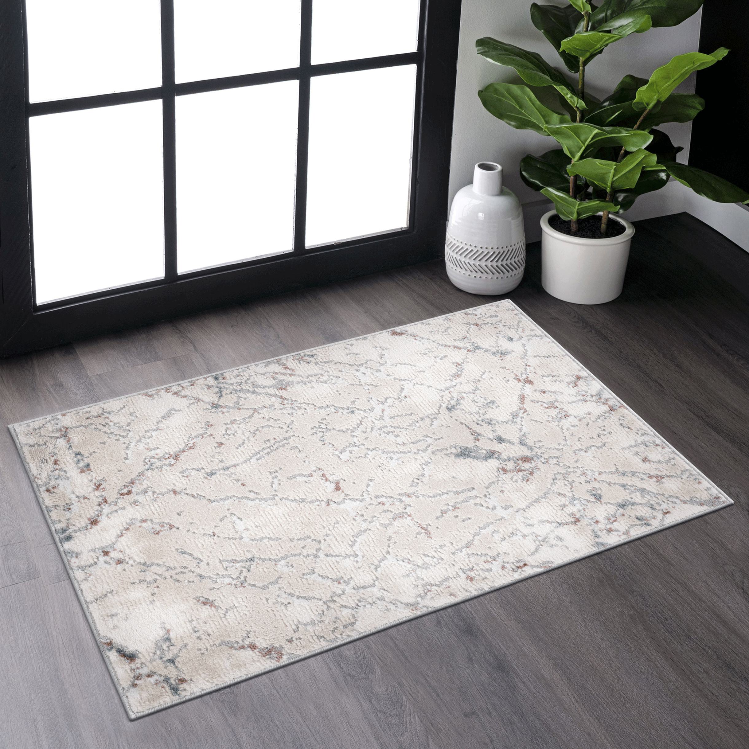 Naar 2x3 Stain-Resistant Area Rug with Non-Shedding Design and Cotton Backing, Kid and Pet-Friendly Carpet, 36" L x 24" W x 0.35" H, Multicolor