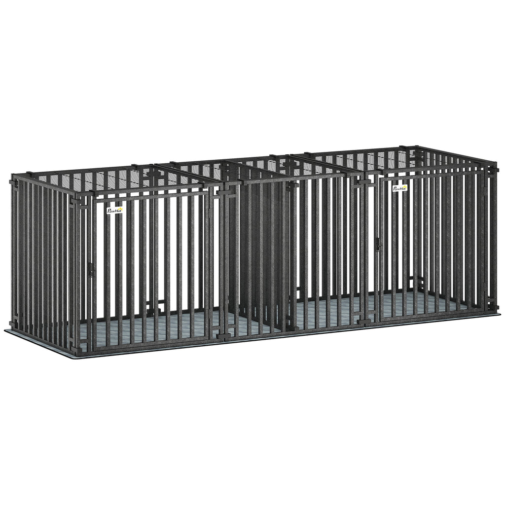 83"L Heavy Duty Dog Crate, Extra Large Dog Kennel with Divider and Mat for Large Breeds, Modular Puppy Playpen