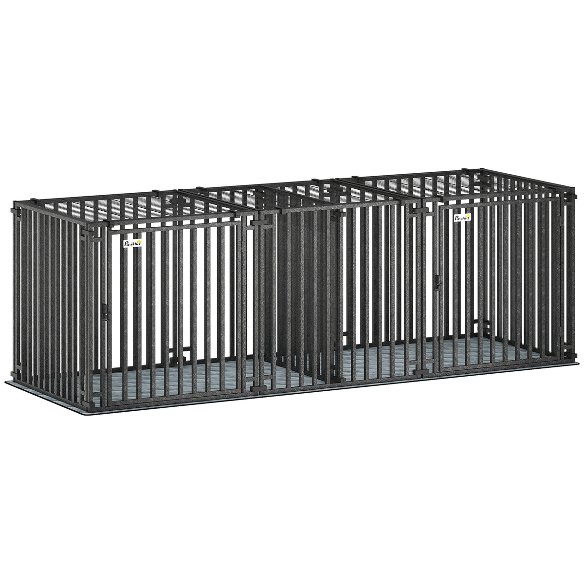 83"L Heavy Duty Dog Crate, Extra Large Dog Kennel with Divider and Mat for Large Breeds, Modular Puppy Playpen
