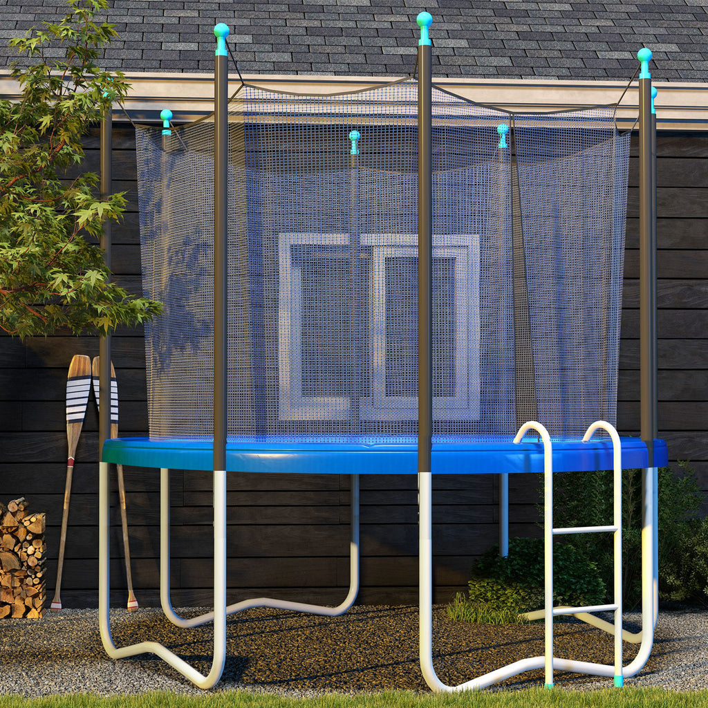 12FT Trampoline Spring Cover, Safety Trampoline Pad Replacement, Waterproof and Tear Resistant, All Weather Trampoline Accessories, No Holes for Pole, Blue