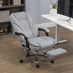 Massage Office Chair, Heated Reclining Computer Chair with Adjustable Height and Footrest