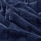 Reversible Down Alternative Blanket with OEKO-TEX Certified, Smart Temperature Control, Machine Washable, 90" L x 90" W x 0.25" H, Navy