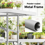 6FT 3 PCS Portable Camping Table and Chairs, Folding Picnic Table Bench Set with Carrying Handles for BBQ, Party, White