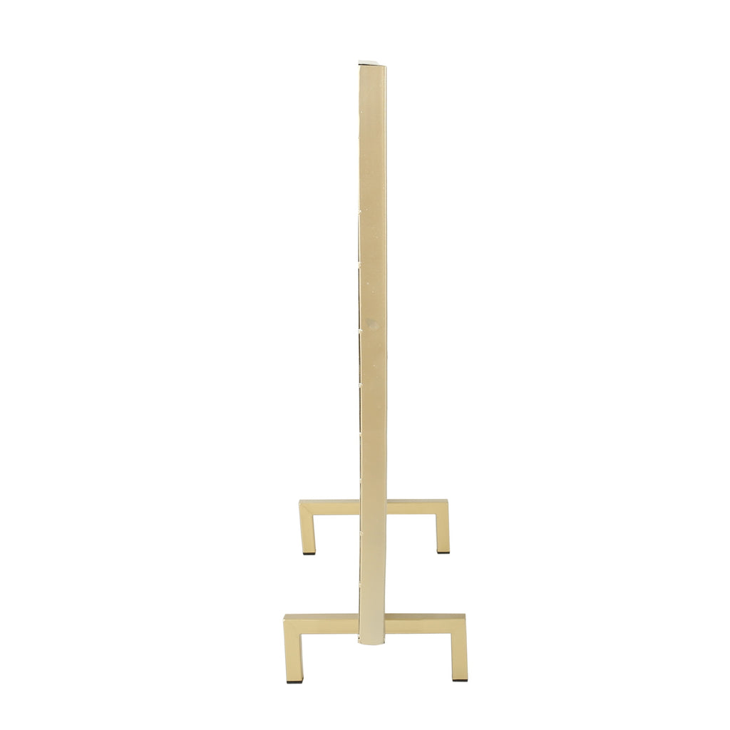 Stylish Single Panel Iron Fireplace Screen With Durable Iron Frame, Modern Overlapping Circle Design, 41.1" L x 9.25" W x 31.1" H, Gold