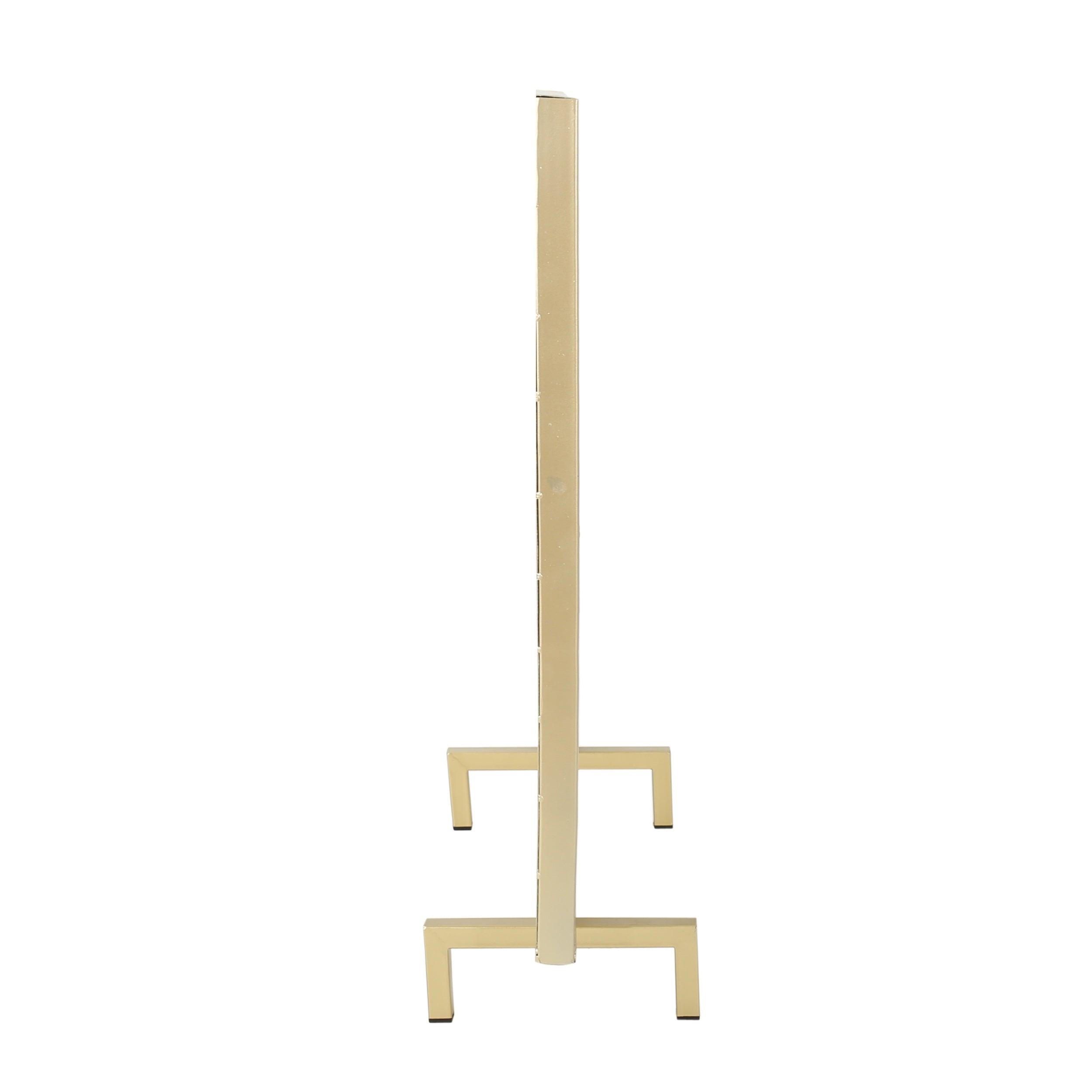 Stylish Single Panel Iron Fireplace Screen With Durable Iron Frame, Modern Overlapping Circle Design, 41.1" L x 9.25" W x 31.1" H, Gold