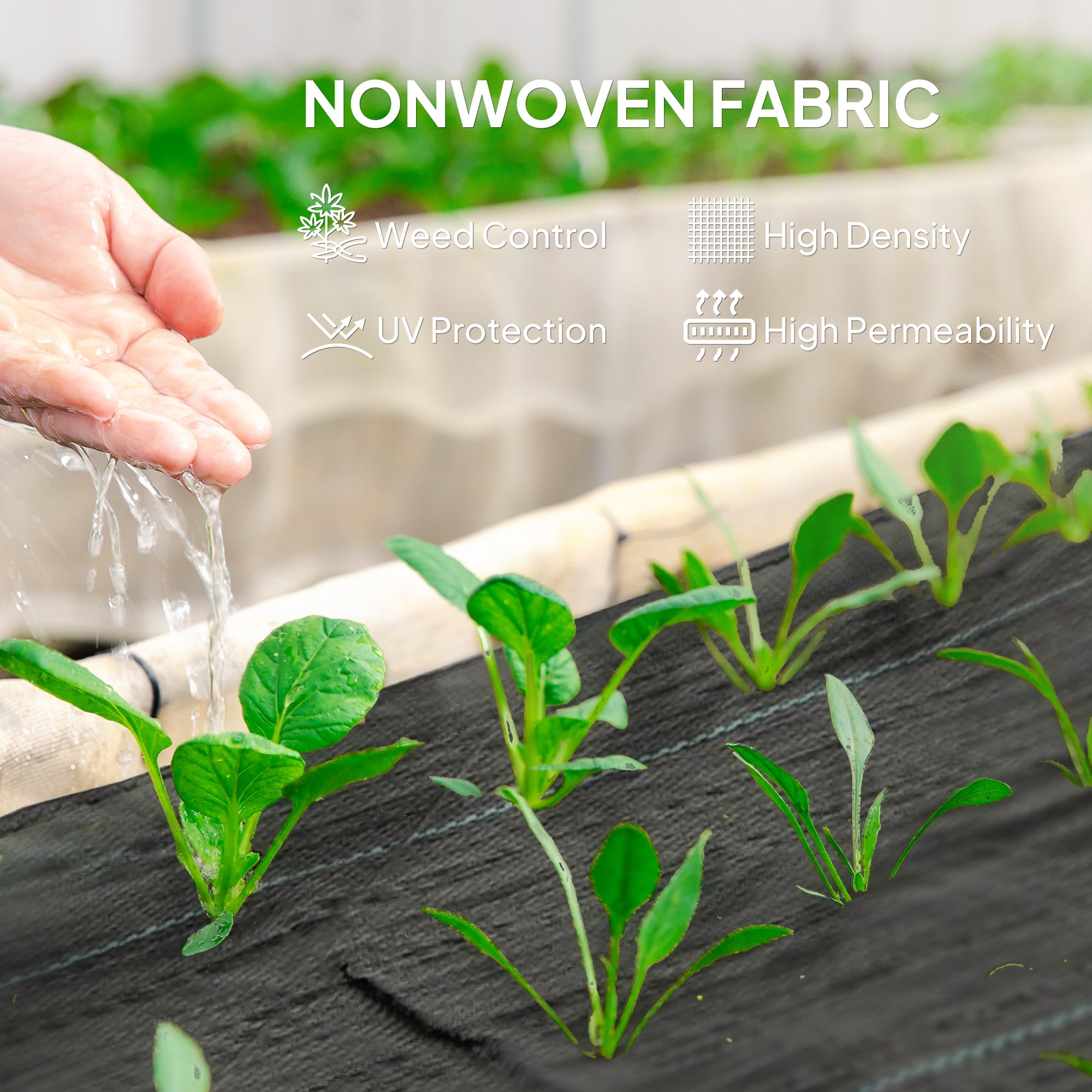 4FT x 300FT Weed Barrier Landscape Fabric, 5oz Heavy Duty Woven Weed Control Fabric for Landscaping
