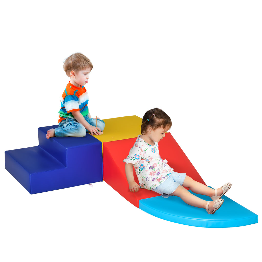 Foam Play Set for Toddlers and Children Crawling or Sliding, Multicolor