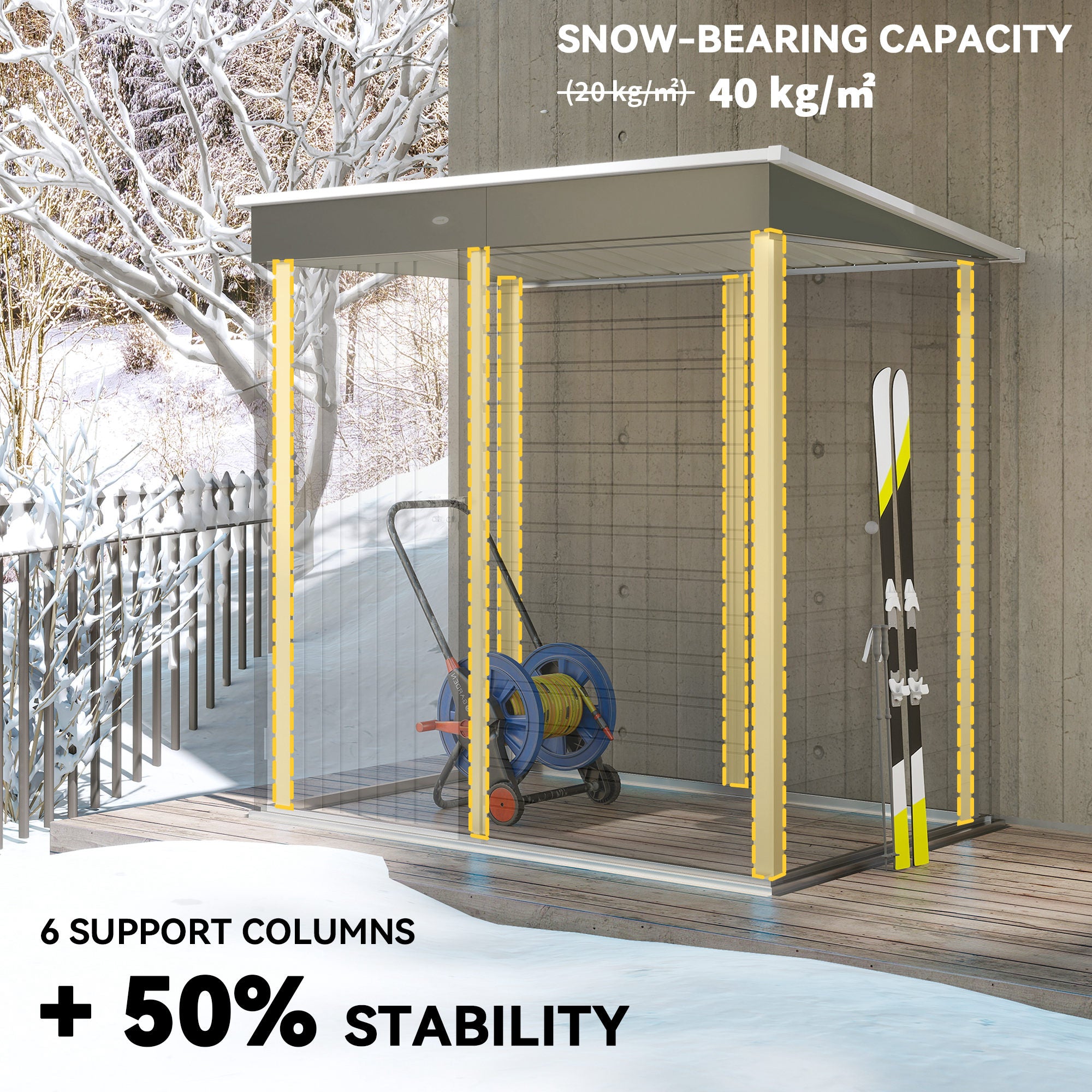6' x 4' Outdoor Garden Shed, Metal Storage Shed with Lockable Door and Gloves for Backyard Garden Patio, Light Gray