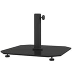 Square Patio Umbrella Base, 41 lbs Metal Umbrella Stand Base with Adjustable Foot Pads, Heavy Duty Patio Umbrella Holder for 1.3"/1.5"/1.9" Umbrella Poles for Outdoor, Lawn, Poolside, Black