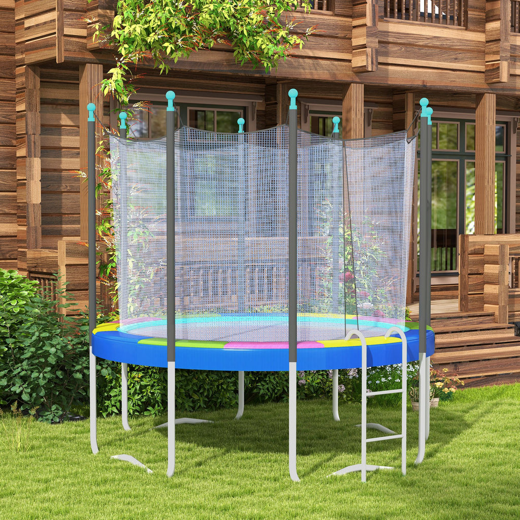 12FT Trampoline Spring Cover, Safety Trampoline Pad Replacement, Waterproof and Tear Resistant, All Weather Trampoline Accessories, No Holes for Pole, Multi Color