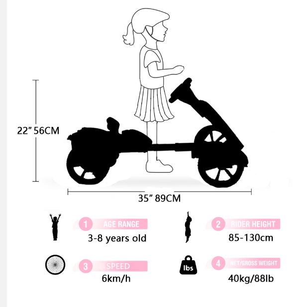 12V Electric Pedal Go-Kart for Kids with Adjustable High-Back Seat, Ride-On Truck with Music/Flashing Lights, 38'' L x 22.5'' W x 19.5'' H, Red