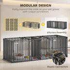 83"L Heavy Duty Dog Crate, Extra Large Dog Kennel with Divider and Mat for Large Breeds, Modular Puppy Playpen